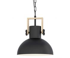 Eglo Lubenham. Suspension 1 ampoule Noir, marron.