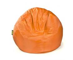 Pushbag Pouf, Polyester, Orange, 90 x 90 cm