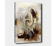 Bonamaison Peinture sur toile, multicolore, 50 x 70 cm - ConÃ§u et fabriquÃ© en Turquie