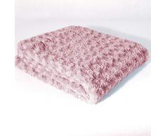 douceur dintÃ©rieur plaid 130x160cm imitation fourrure himalaya rose