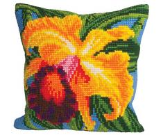 Collection DArt 5008 OrchidÃ©e du Paradis Kit de Coussin Gros Trous Coton Multicolore 50 x 45 x 0,1 cm