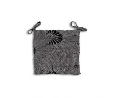 Soleil docre Oasis Dessus de Chaise, Coton, Noir, 40 x 40 x 5 cm