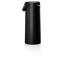 EVA SOLO Thermos à Pompe Pichet Isotherme 1,8 L 502900, Acier Inoxydable, Noir, 37,1 x 37,1 x 14,5 cm