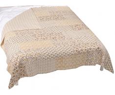 RAJRANG Roi Size Printed Couvre-lit Coton Beige Fruit Chambre Double Drap Housse