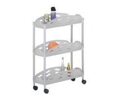 axentia 282770 Desserte à roulettes, Plastique, Blanc, 67 x 50 x 20 cm