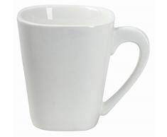 Dajar Micro-Ondes/kubiko Tasse carrÃ© 200Â ML, Porcelaine, Blanc, 7,5Â x 7,5Â x 8Â cm