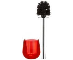 Wenko 21070100 Monaco Brosse WC Rouge 11,5 x 11,5 x 37 cm