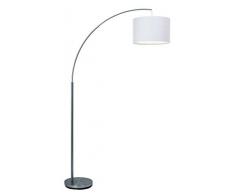 BRILLIANT 13258/05 Lampadaire blanc déporté CLARIE - E27 60w - Ampoule non incluse