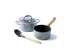 GreenPan CC001571-001 Mayflower Batterie de Cuisine, Blue Ciel