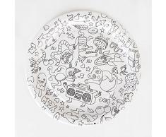 OMY lot de 8 assiettes en papier