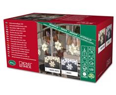 Konstsmide 4436-103 Rideau 5 Flocons + 30 LED Blanc Chaud + CÃ¢ble Transparent 24 V