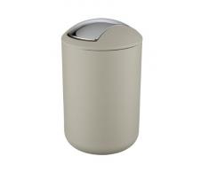 Wenko 21222100 Brasil Poubelle Taupe 6,5 Taille L Dimensions 19,5 x 19,5 x 31 cm