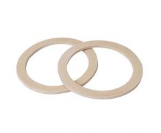 MSV 110192 Joints de cafetiere alu. 6 Tasses (Lot de 2), Silicone, Blanc, 8 cm