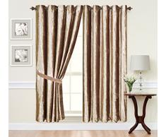 Just Contempo Rideaux à Åillets en Velours entièrement doublés 229 x 274 cm Beige