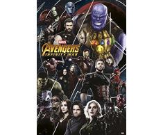 ErikÂ® - Poster Avengers Infinity War Personnages - Papier GlacÃ© - 91x61cm