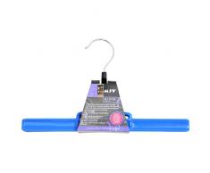 MSV 250 Cintres Pantalon Pince, Chrome, Bleu, 26x15x8 cm