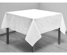 Soleil docre Nappe Anti-tÃÂ¢ches carrÃÂ©e 180x180 cm Alix Blanc, Polyester, 180 X 180 cm