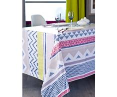 CALITEX Nappe Toile Cirée Rectangulaire, PVC, Beige Rose, 140x250 cm