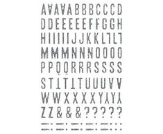 Maildor Glitty Stickers, Lettres de lalphabet/Numbers-Silver, Lot de 2Â Feuilles, Papier, Multicolore, 18.5Â x 11.5Â x 0.2Â cm
