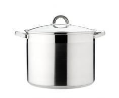 melianda Ma de 19000Â Induction Faitout INOX 15Â L (Marmite avec Couvercle en Verre, Grand Pot, 30Â x 23Â CM, Trou Vapeur)