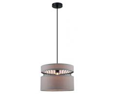 interfan Hong Kong Lampe suspension E27, gris foncÃ©