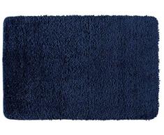 WENKO 23085100 Tapis de bain Belize, Bleu marine, Polyester, 60 x 90 x 3 cm