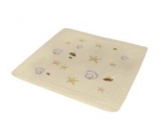 Kleine Wolke Tapis de Douche Seashell 55x55 cm en Sable, PVC, 20x20x5 cm
