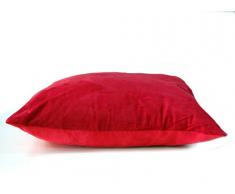 Mondial Tapis CSROUGESANG016-50 Coussin SuÃ©dine Poly-coton ExtrÃªmement Douce Rouge/Fraise 50 x 50 cm