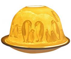 Him DL0072 Antarctique (Antartic) - photophore en Porcelaine Blanc Cassé, 12x12x8 cm