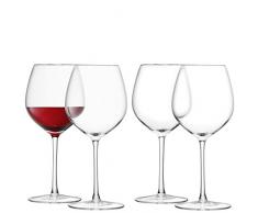 LSA International Verre à vin Rouge Clair, (Lot de 4), Claire, 400 ML