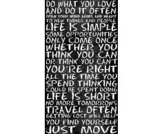 Livingwalls Panneau mural autocollant Pop Up Panel grisaille noir blanc 2,50 m x 0,35 m 942671