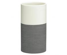 Sealskin Doppio Gobelet Accessoire pour Le Bain, Porcelaine, Gris, 6.7 x 6.7 x 12.6 cm