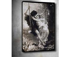 Bonamaison Peinture sur toile, multicolore, 50 x 70 cm - Conçu et fabriqué en Turquie