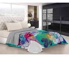 Italian Bed Linen Couette dâÃ©tÃ© âKi-Osaâ avec impression digitale, 100% microfibre, fabriquÃ© en Italie, KIO608, 2 Places