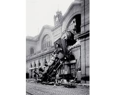 empireposter Poster 728630Â AnonymeÂ âÂ Gare MontparnasseÂ âÂ Train Locomotive Vapeur Lok Accident AccidentÂ âÂ Taille 61Â x 91,5Â cm, Papier, Multicolore, 91,5Â x 61Â x 0,14Â cm