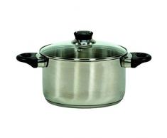 KRÃGER 102024 DE Faitout âDenverâ 24 cm en Acier Inoxydable, Argent