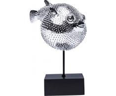 Kare Design Figurine en Forme de Poisson Clown ArgentÃ© 29 x 24 x 16 cm
