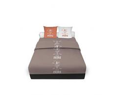 Soleil docre Subtil lit, Parure de Drap, Coton, Ecru, 240 x 300 cm