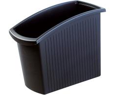 HAN 1840-13, corbeille Ã papier MONDO, Ã©lÃ©gante, ergonomique, rectangulaire et svelte, 18 litres, noir