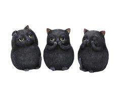 Nemesis Now Figurine en rÃ©sine reprÃ©sentant Trois Chats Magiques Noir 12 cm Taille Unique
