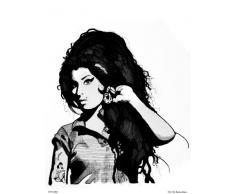 onthewall Amy Winehouse Portrait Art Poster Print par Becky Mann (Otw0060)