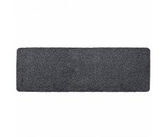 JVL Tanami 2 Tons Fleck Chemin de barrière Paillasson, 80 Coton/20% Gel/synthétique Dos, Charbon de Bois, 50 x 150 x 0.5 cm