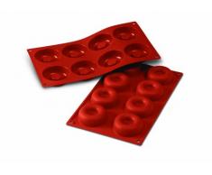 Silikomart 20.011.00.0060 SF011 Moule Forme Savarin 8 Cavités Silicone Terre Cuite