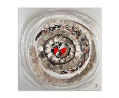 Arte Dal Mondo AS401X1 Abstrait Tableau Modern Peint Ã la Main sur Toile avec Chassis, Bois, Multicolore, 100 x 100 x 3,5 cm