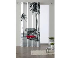 Martina Home Cuba Rideau avec Oeillets, Tissu, Multicolore, 29Â x 2Â x 38Â cm
