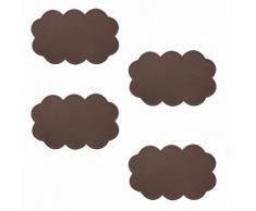 MSV 2108297 Nuages Autocollant AntidÃ©rapant Chocolat 4 PiÃ¨ces