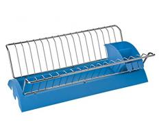 Premier Housewares 0509699 Ãgouttoir à Vaisselle Amovible en Plastique Bleu/Chromé