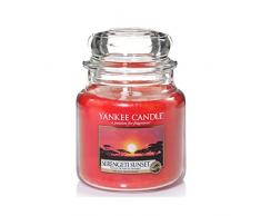 Yankee Candle 1344772E Bougie parfumée senteur Coucher de soleil au Serengeti Vert