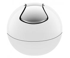 Spirella Poubelle à cosmétiques Poubelle 1 Litre Poubelle à Couvercle pivotant Poubelle de Table Poubelle de Table Blanc