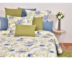 MI CASA 200 x 270 Boutis Jar AZ (105) + 1 FC 50 x 70 cm, Coton, 50% Polyester, Bleu